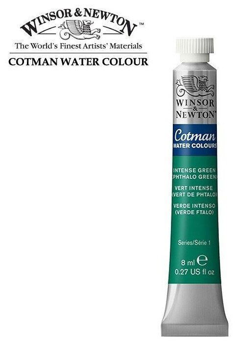 Акварель Winsor&Newton Акварель Winsor&Newton COTMAN в тубах 8мл, густой зеленый