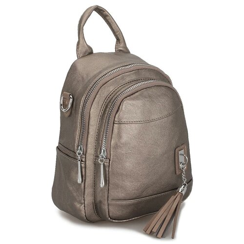 Маленькая женская сумка-рюкзак «Элли Soft» 1256 Bronza