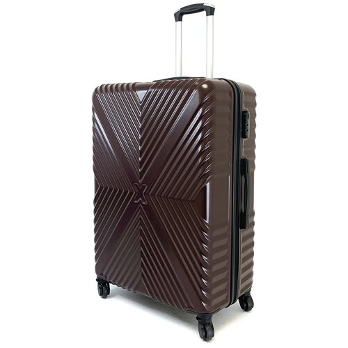 фото Чемодан на колесах,съемные колеса, пластик , размер m, цвет коричневый нет бренда