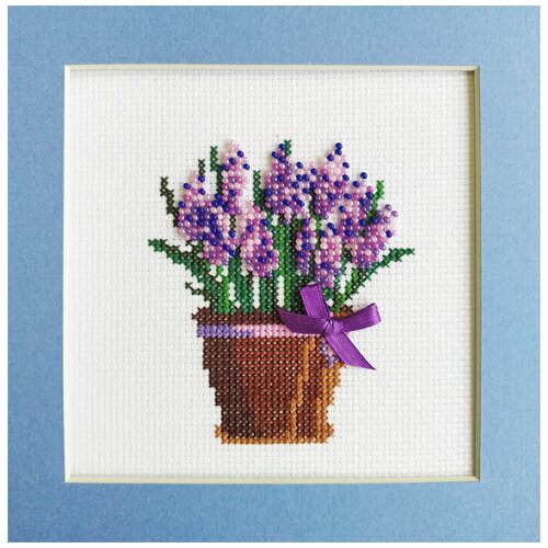 фото Набор для вышивания zengana б-094 бисером лаванда 2 шт.