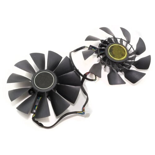 Вентилятор для видеокарты Asus STRIX GTX970, 980, R9 285 ( двойной ) new 2pcs lot pld10010s12hh gtx970 95mm 2pcs lot for msi gtx980ti gtx960 gtx950 r9 380 r9 390 r9 390x graphics card fan