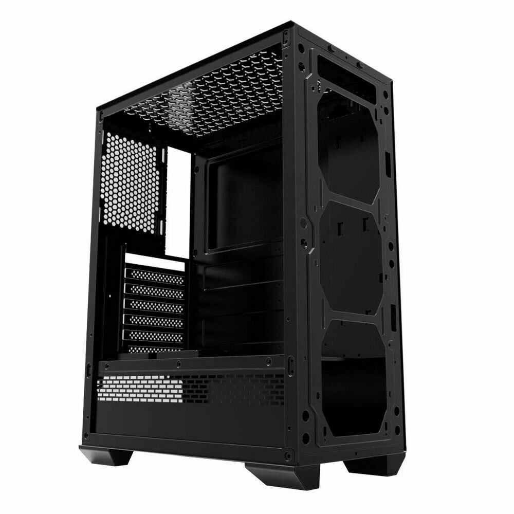 Корпус Powercase Mistral X4 Mesh LED, Tempered Glass, 4x 120mm 5-color fan, чёрный, ATX (CMIXB-L4) — фото 1