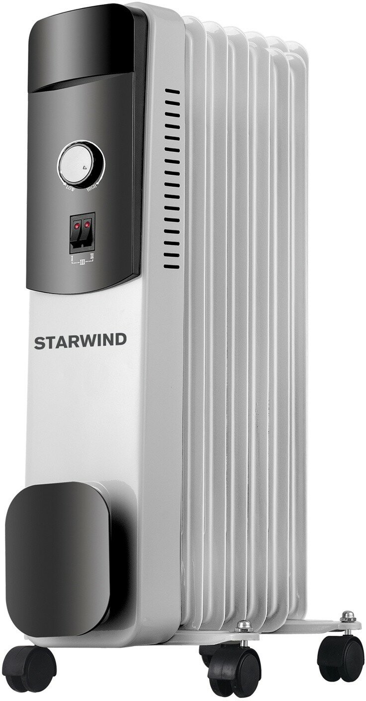 Масляный радиатор STARWIND , 1500Вт, белый - фото №9