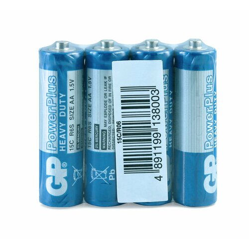 Батарейки солевые GP 15C/R06 PowerPlus AA R6 1,5В 40шт