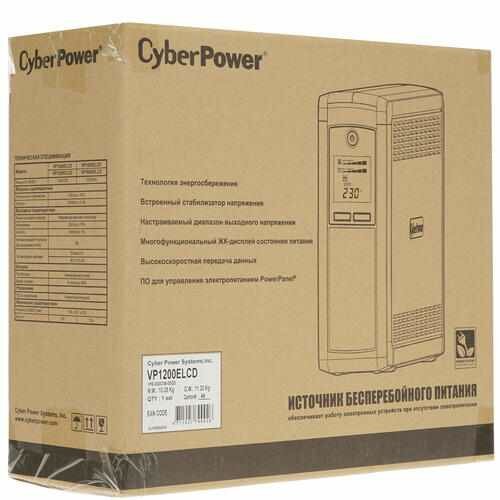 Интерактивный ИБП CyberPower VP1200ELCD