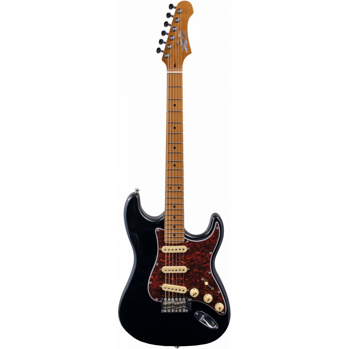 JET JS-400 BK электрогитара, Stratocaster, корпус липа, 22 лада, HSS, tremolo, цвет BK