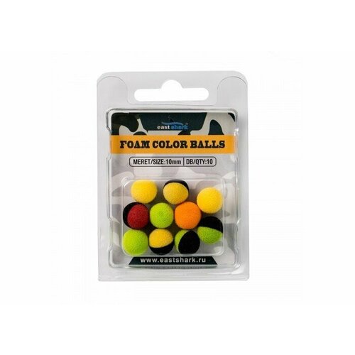 Насадка для ZIG-RIG плавающая FOAM COLOR BALLS 10 mm пенка плавающая gardner zig rig foam red 12 шт в упаковке