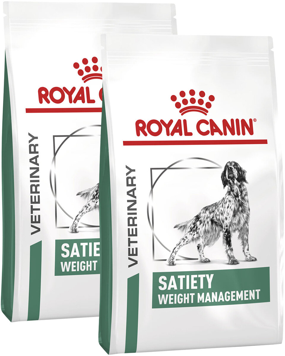 ROYAL CANIN SATIETY WEIGHT MANAGEMENT для взрослых собак контроль избыточного веса (12 + 12 кг)