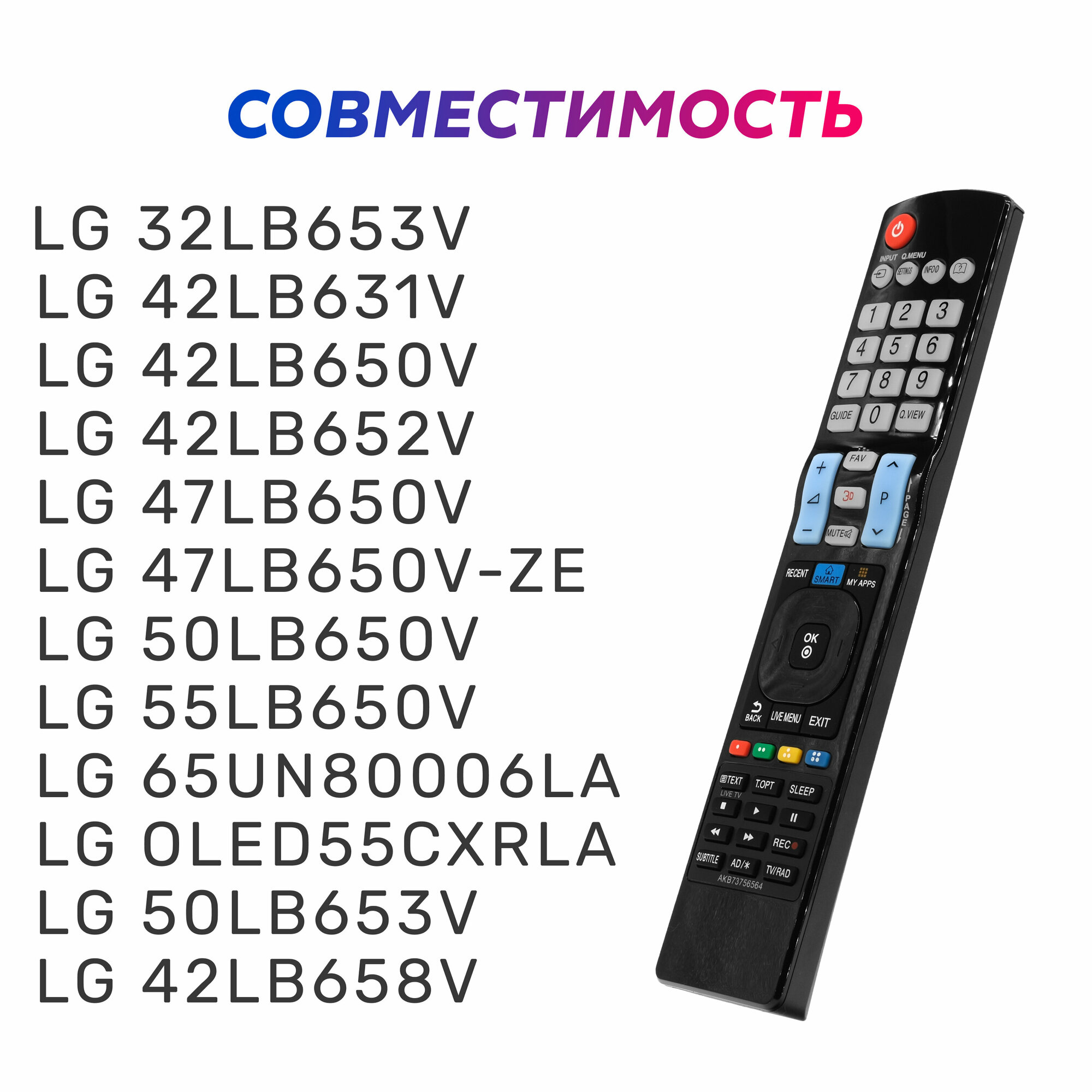 Пульт для телевизора LG AKB73756565, AKB73756564, AKB73756593
