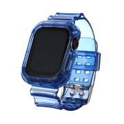 Силиконовый ремешок для смарт-часов Apple Watch 38/40/41 mm/ Защитный чехол на Эпл Вотч / синий