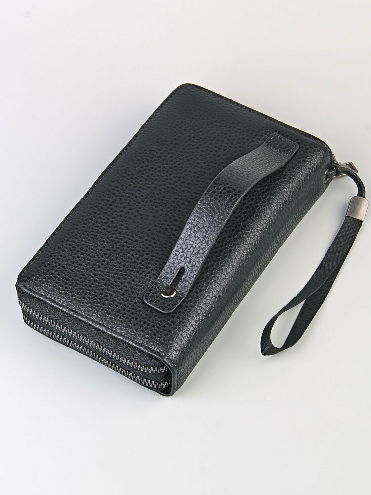 Сумка клатч BAREZ, фактура зернистая, черная — фото 1