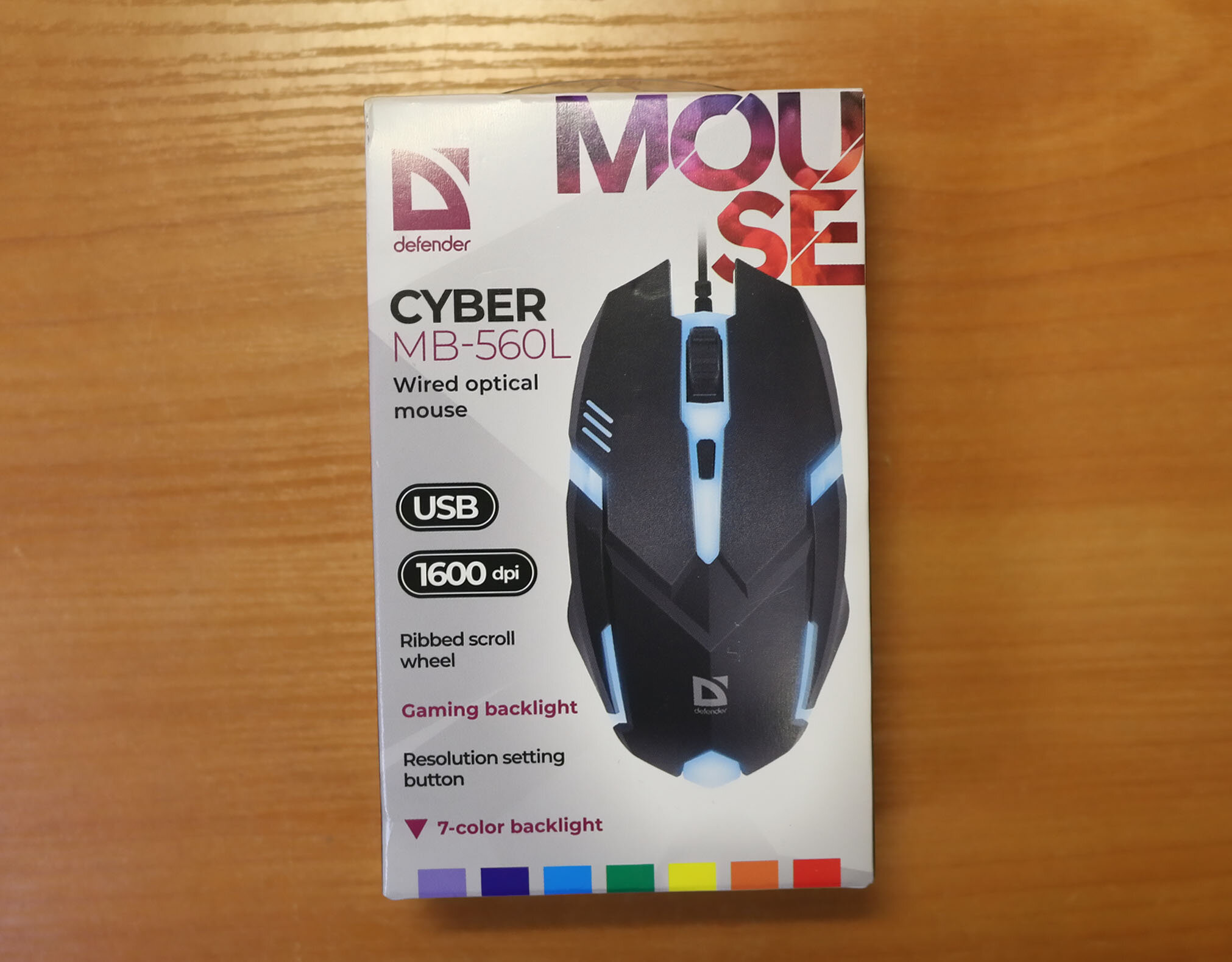 Новая USB мышь Defender Cyber MB-560L RGB