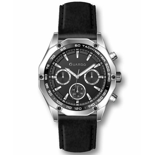 Наручные часы Guardo 12719-1, серебряный, черный
