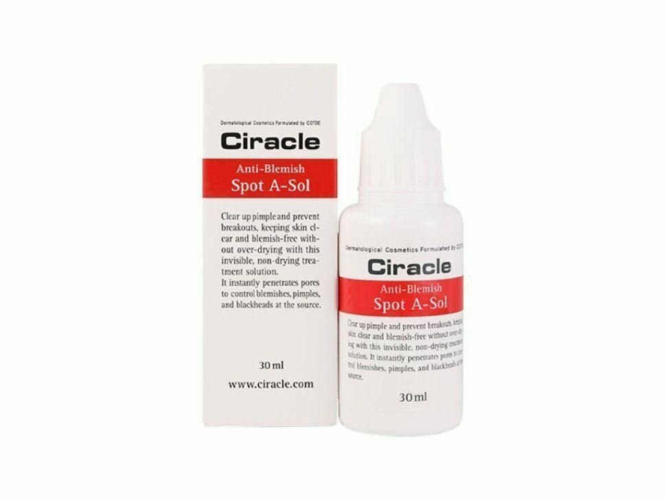 Ciracle Противовоспалительное точечное средство для борьбы с высыпаниями на коже лица Anti-Blemish Spot A-Sol, 30мл