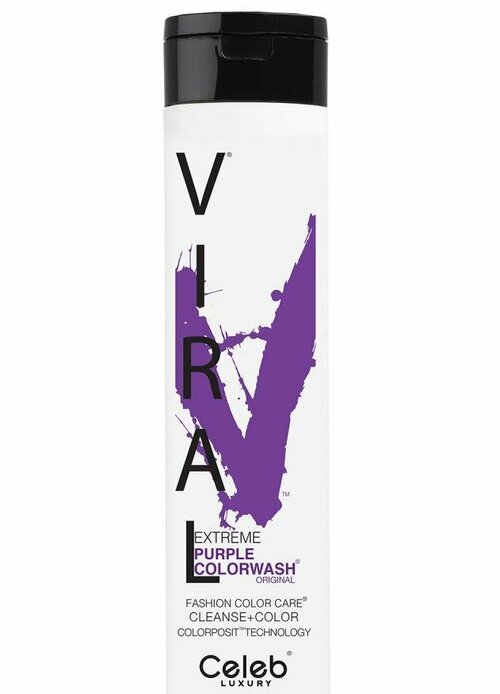 Celeb luxury Шампунь для яркости цвета ярко фиолетовый Viral Shampoo EXTREME PURPLE 22 мл