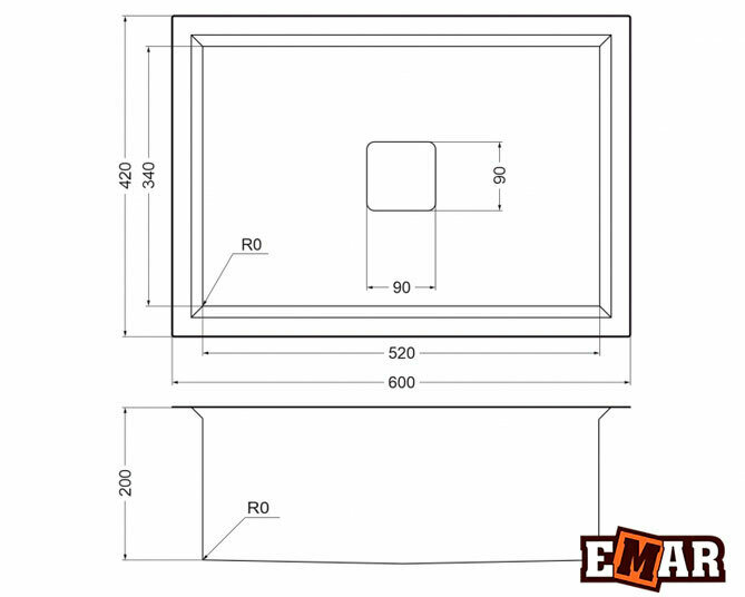 Мойка кухонная Emar PVD A - фото №11