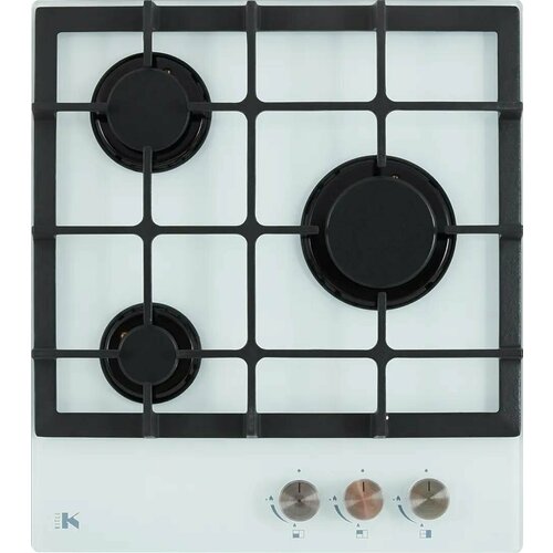 Газовая варочная панель Kitll KGG 4501 45см 3 конфорки цвет белый 1519000₽