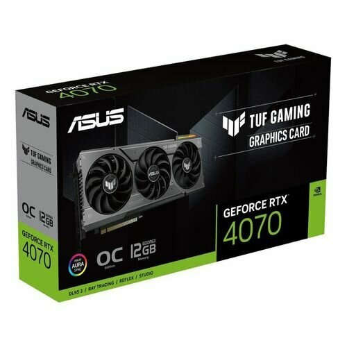 Видеокарта ASUS NVIDIA GeForce RTX 4070 TUF-RTX4070-O12G-GAMING 12ГБ GDDR6X OC Ret 9598200₽