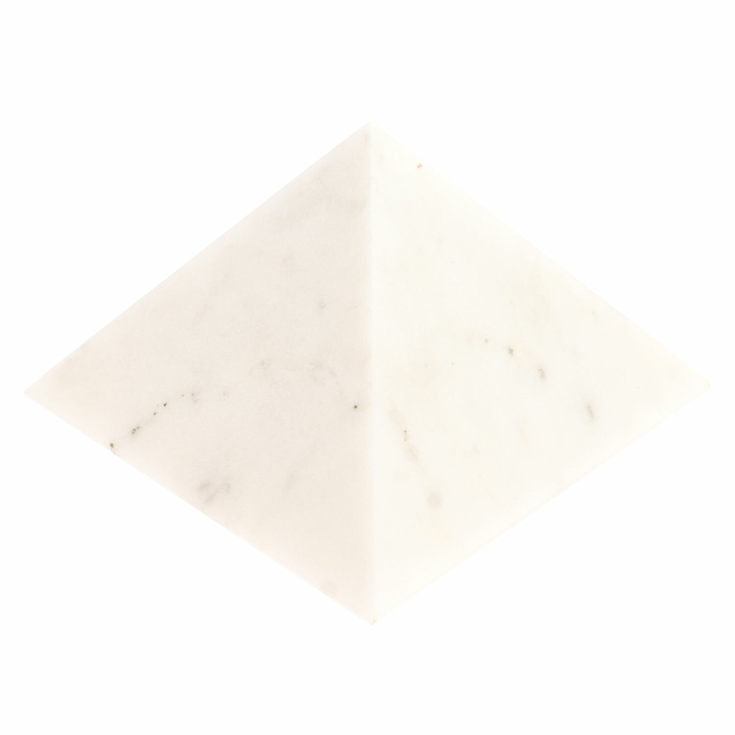 Пирамида 5,5х5,5х3,5 см из белого мрамора 126421