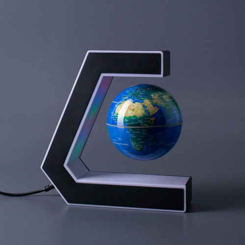 Парящий глобус в рамке с RGB-подсветкой синий D - 9см 2790₽