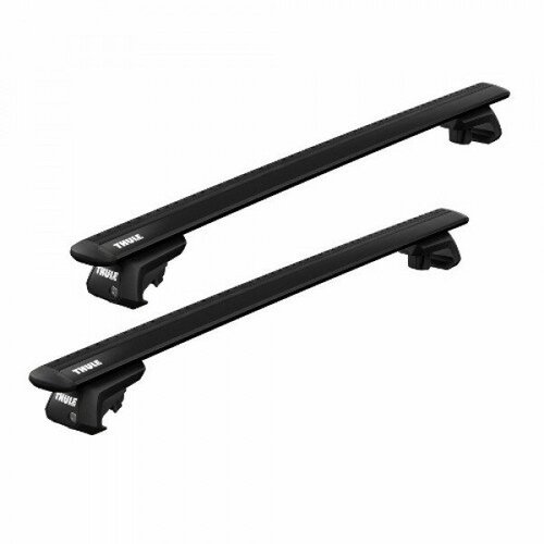 Багажник Thule WingBar EVO на крышу автомобиля Volkswagen Caddy 2004-2021 г. на стандартный рейлинг (черная крыловидная дуга)