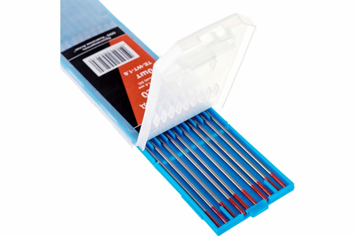 фото Gigant Электроды вольфрамовые WT-20-175 диам. 1,6 мм красный DC упаковка 10 шт TE-WT-1,6