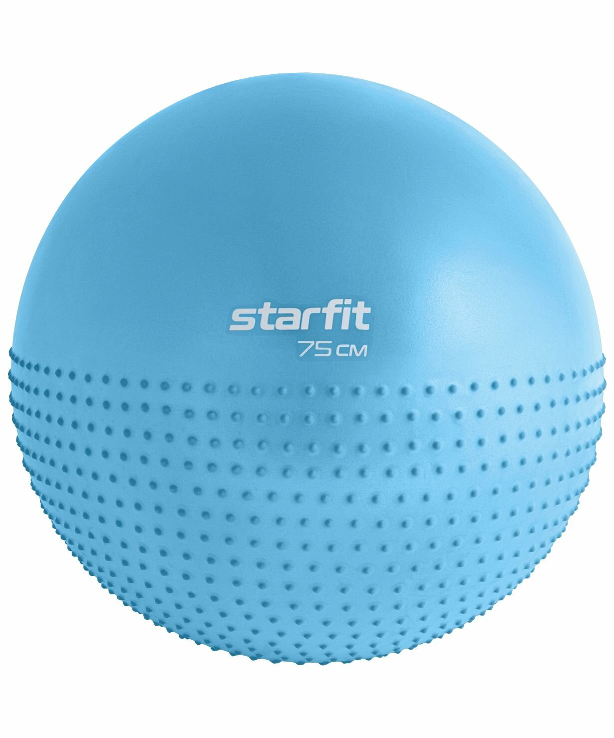 Фитбол полумассажный StarFit GB-201, синий пастель, 75 см