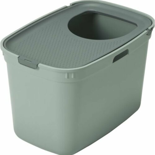 Moderna Закрытый туалет для кошек Top cat recycled, оливковый с серым 59*39*38см 1.5 кг