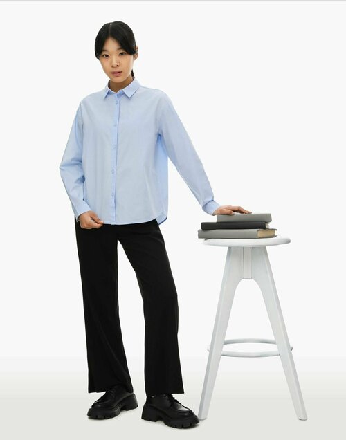 Школьная блуза Gloria Jeans, размер 128, голубой