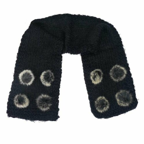 фото Шарф why not brand,130х20 см, one size, черный