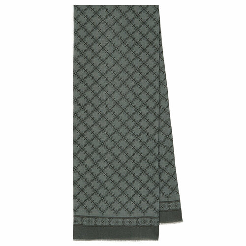 фото Шарф павловопосадская платочная мануфактура,140х27 см, one size, серый, черный