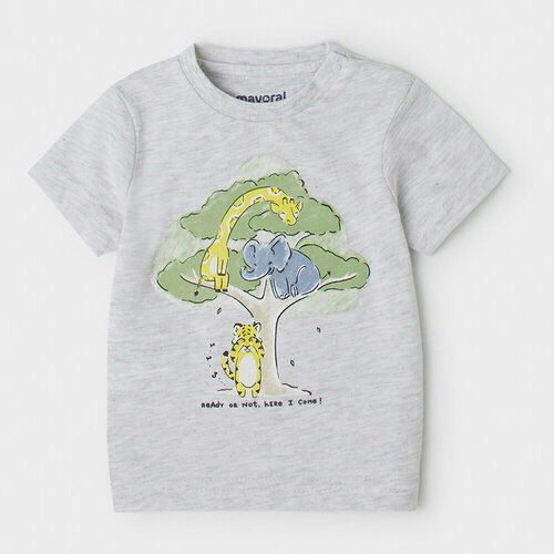 фото Футболка mayoral, размер 12 мес. (80 см), серый