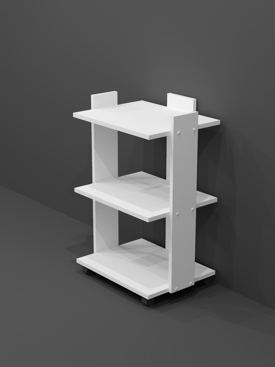 фото Тележка косметологическая Дельта белая этажерка тележка парикмахерская