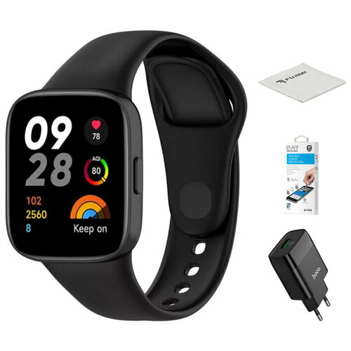 Умные часы Xiaomi Redmi Watch 3 Black BHR6851GL ! черный, размер 43 мм