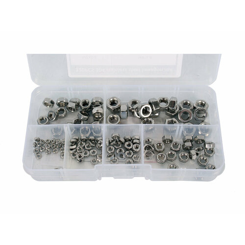Набор гаек М2 М25 М3 М4 М5 М6 нержавеющая сталь 120 предметов 972₽