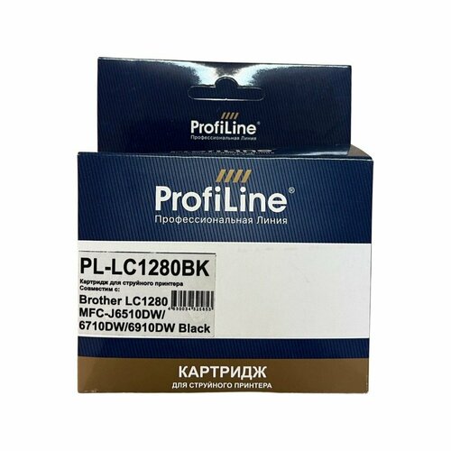 Картридж LC-1280 BK для Brother MFC-J6510DW, MFC-J5910DW, MFC-J6910DW ProfiLine черный