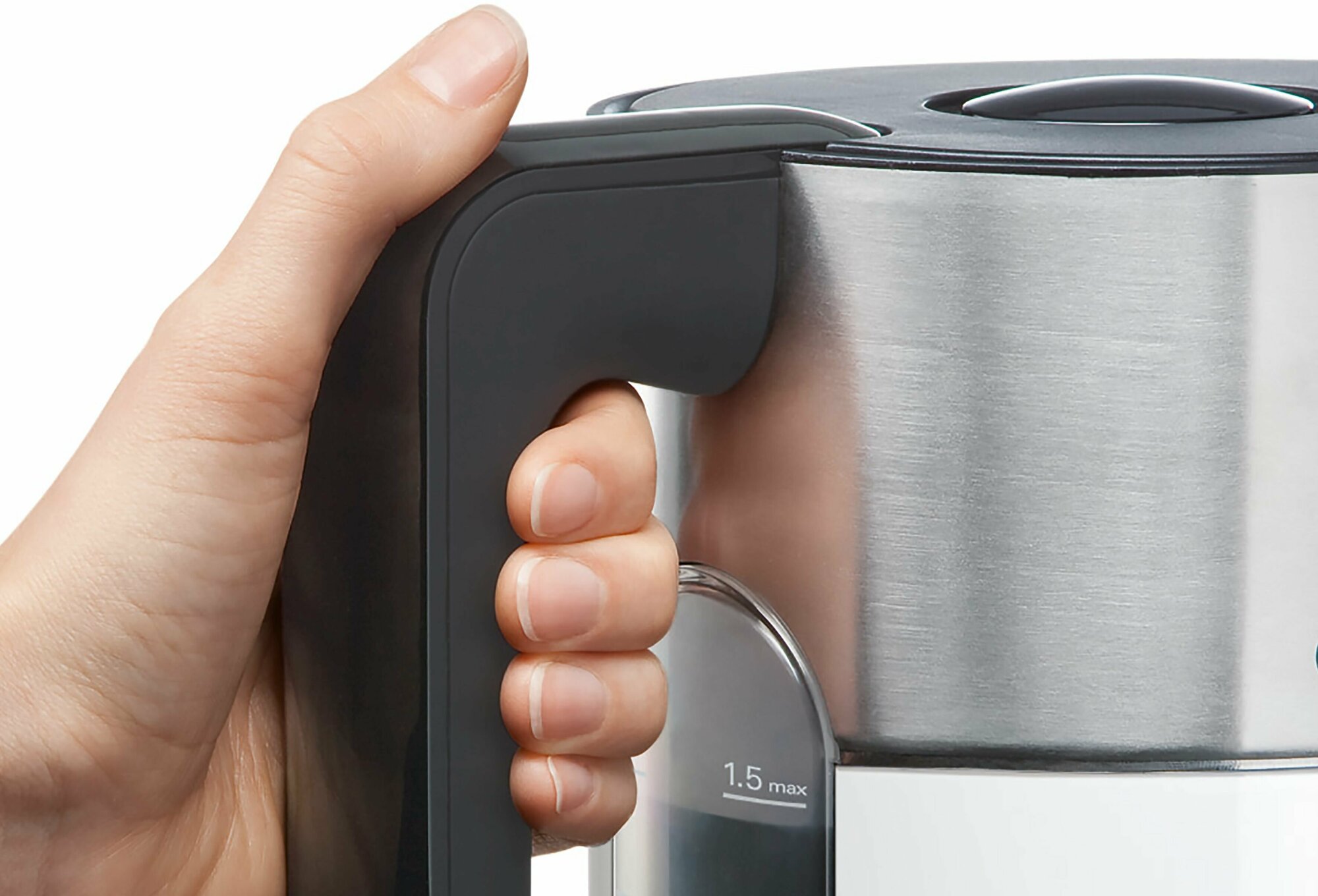 Чайник Bosch TWK8611, металл, пластик, 1.5л, белый — фото 1