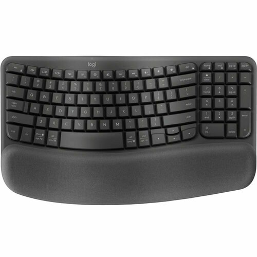фото Logitech wave keys, черный, беспроводная клавиатура офисная