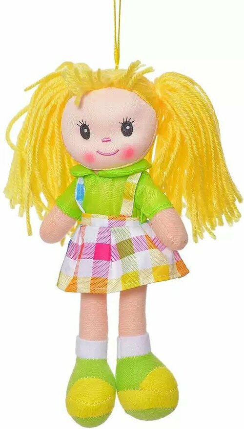 Мягкая игрушка Кукла Лиза в зеленом платье 20 см 1233-1-1 ТМ Коробейники