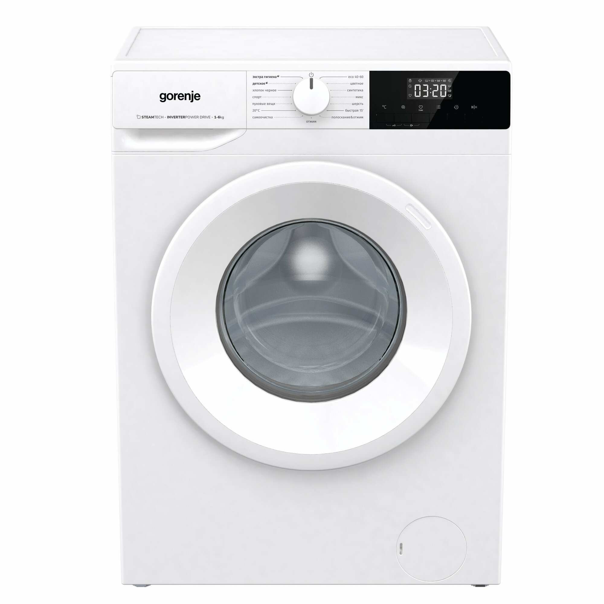 машина стиральная GORENJE W1NHPI60SCS 6кг/1000об/43,5см белый - фото №3