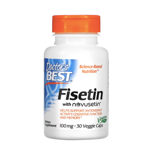 Купить Doctor's Best, физетин с Novusetin, 100 мг, 30 вегетарианских капсул