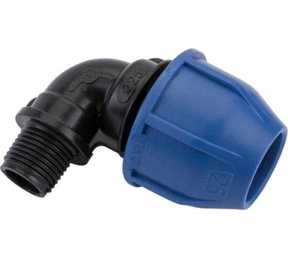 фото ПНД Отвод наружная резьба 50 х 1 1/2" RVC компрессионный