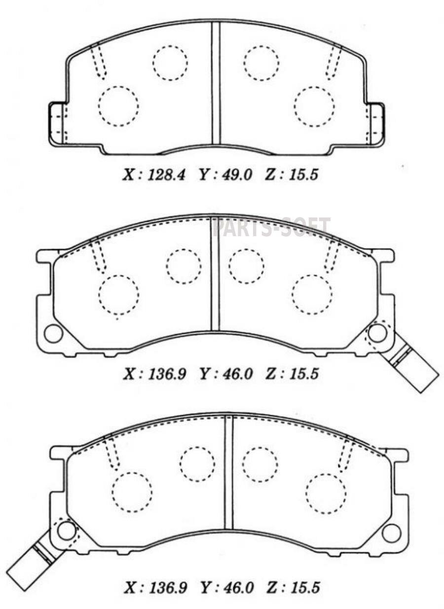 MTP GROUP CD2106M A379WK KEBONO колодка дисковая 379/408/D2106/D2138/PN1273/PN1399 0446528030/28040