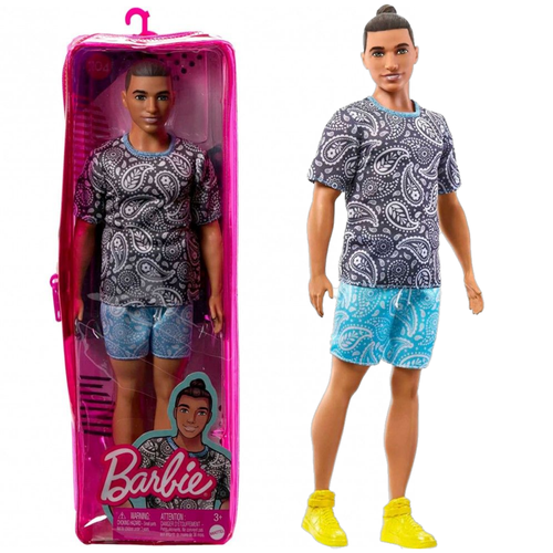 фото Кукла кен barbie fashionistas в футболке и шортах mattel