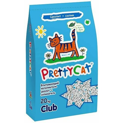 Pretty Cat Наполнитель впитывающий для кошачьих туалетов Naturel С алое CLUB 4689089621496 20 кг 59580 (2 шт)