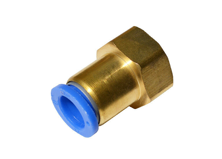 фото Фитинг быстросъемный мама латунь 10*6 мм - резьба 1/4