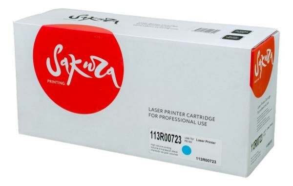 Картридж Sakura 113R00723 для XEROX Phaser 6180mfp/6180n/6180dn/6180vn/6180, голубой, 6000 к.