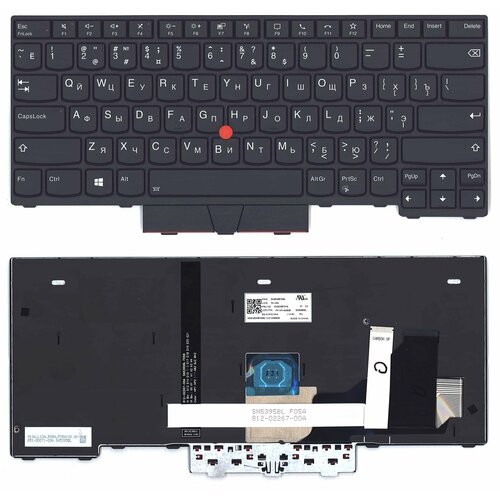 Клавиатура для ноутбука Lenovo ThinkPad L14 gen 1/2 черная с подсветкой