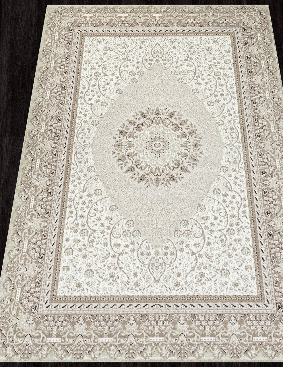 фото Ковер E5001 - Прямоугольник Бежевый, Классический, Ковер на пол, в гостиную, спальню, в ассортименте, Турция, Бельгия, Турция (200 см. на 290 см.)