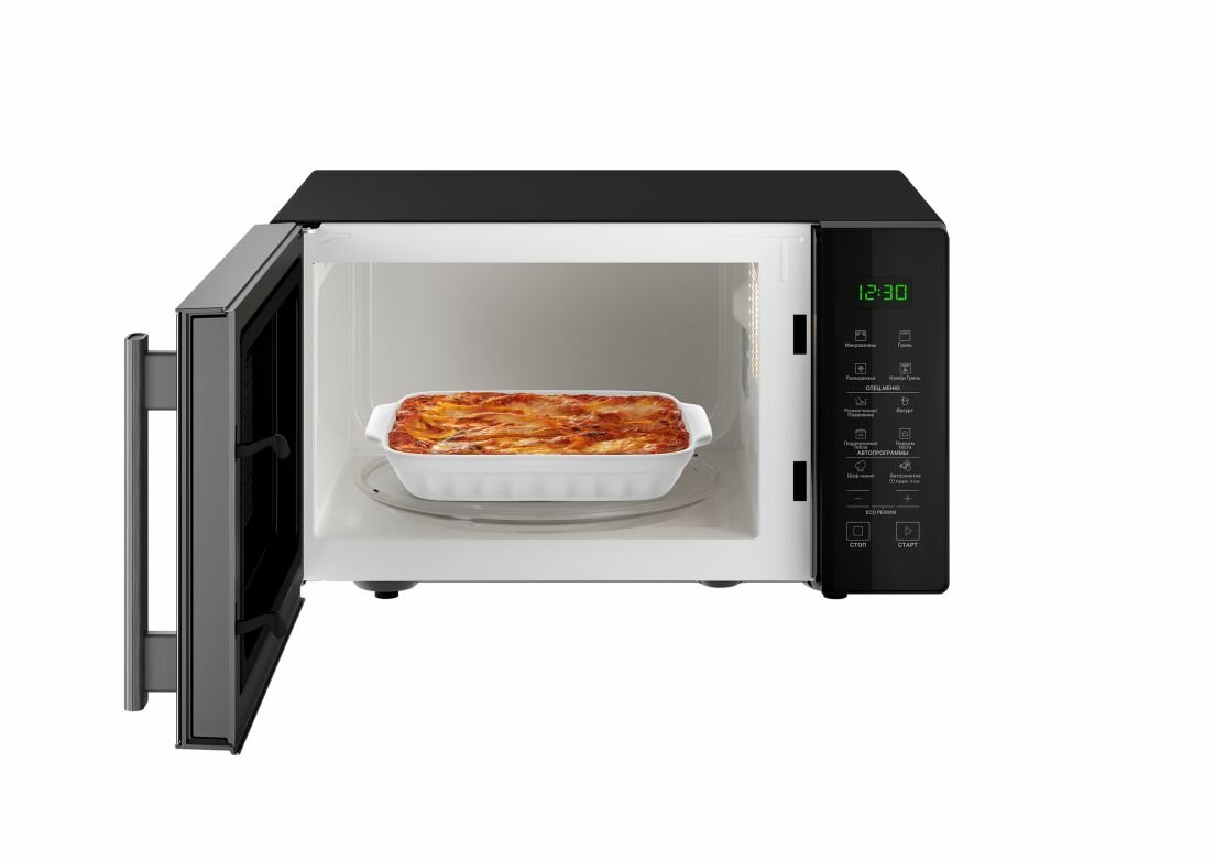 Микроволновые Печи Xiaomi Микроволновая печь Hotpoint MWHA 253 B с кварцевым грилем, шеф-меню, 6 уровней мощности, черный